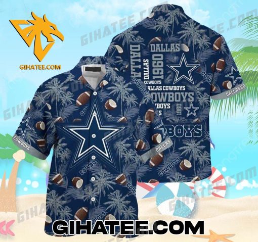 2024 Dallas Cowboys 1960 Hawaiian Shirt And Shorts Beach