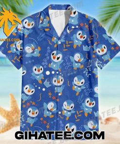 2024 Piplup Water Type Pokemon Hawaiian Shirts And Shorts Matching