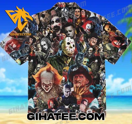 All Characters Horror Halloween Hawaiian Shirt