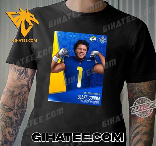 Blake Corum Los Angeles Rams 2024 NFL Draft T-Shirt