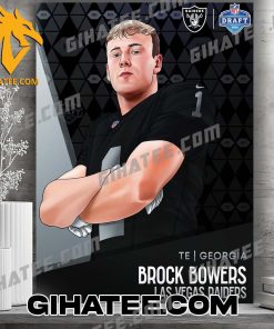 Brock Bowers Las Vegas Raiders 2024 NFL Draft Poster Canvas