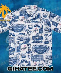 Characteristic Symbols Of Dodgers Pattern Hawaiian Shirt and Shorts