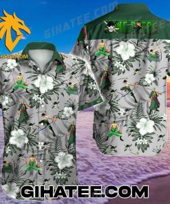 Cheap Luffy Tropical Flowers One Piece Anime Hawaiian Shirt And Shorts Set