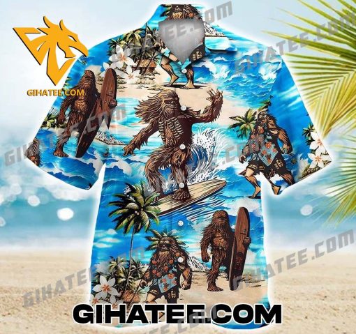 Chewbacca Surfing Tropical Aloha Star Wars Hawaiian Shirt And Shorts