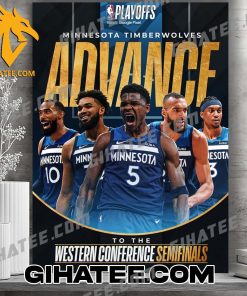 Congratulations Minnesota Timberwolves Advance Western Conference Semifinals 2024 Poster Canvas
