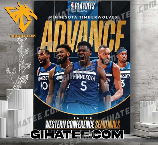 Congratulations Minnesota Timberwolves Advance Western Conference Semifinals 2024 Poster Canvas