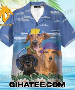 Dachshund Summer Beach Hawaiian Shirt Sets