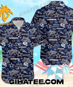 Dallas Cowboys Logo Tem Pattern Hawaiian Shirt And Shorts Beach