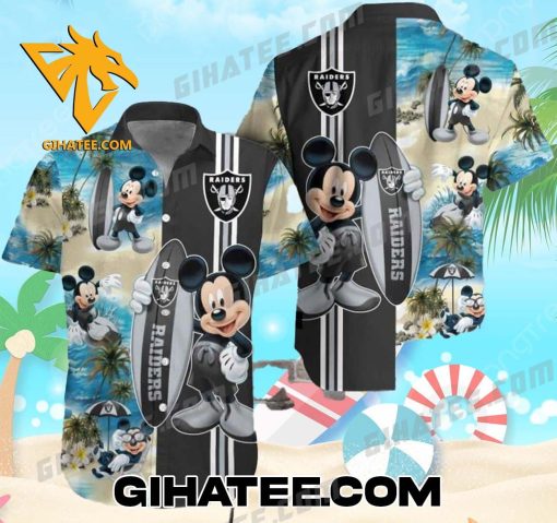 Disney Mickey Mouse Surfing Raiders Hawaiian Shirt Shorts