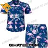 Flamingo Tropical Forest Hawaiian Shirt Shorts