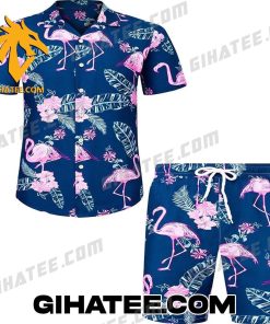 Flamingo Tropical Forest Hawaiian Shirt Shorts