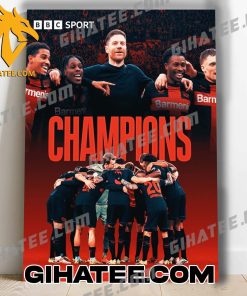 For the first time in Bayer Leverkusen’s 120-year existence, they are Bundesliga champions Poster Canvas
