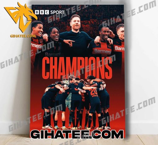 For the first time in Bayer Leverkusen’s 120-year existence, they are Bundesliga champions Poster Canvas