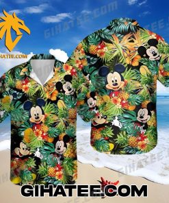 Funny Mickey Mouse Pineapple Fruit Tropical Disney Hawaiian Shirt And Beach Shorts