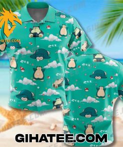 Funny Sleeping Snorlax Pokemon Hawaiian Shirt And Shorts Matching