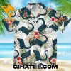 Godzilla Hibiscus Flower Tropical Hawaiian Shirt Set