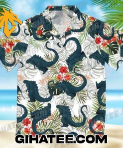 Godzilla Hibiscus Flower Tropical Hawaiian Shirt Set