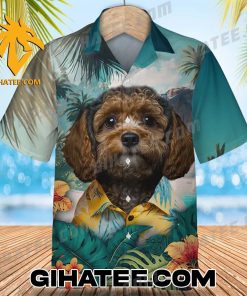 Golden Retriever Flower Leaf Tropical Dog Hawaiian Shirt Sets