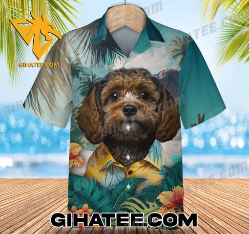 Golden Retriever Flower Leaf Tropical Dog Hawaiian Shirt Sets