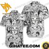 Hot Chick Anime Black White Basic Anime Hawaiian Shirt And Beach Shorts