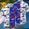 Island Coconut Blue And White Buffalo Bills Hawaiian Shirt Set