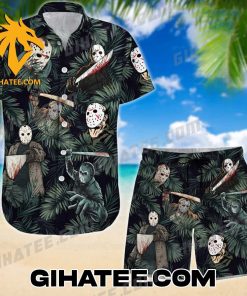 Jason Voorhees Horror Movie Halloween Hawaii Shirt And Beach Short Set Gift For Fans