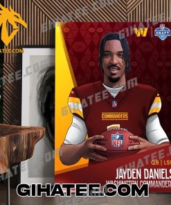 Jayden Daniels Washington Commanders NFL Poster Canvas