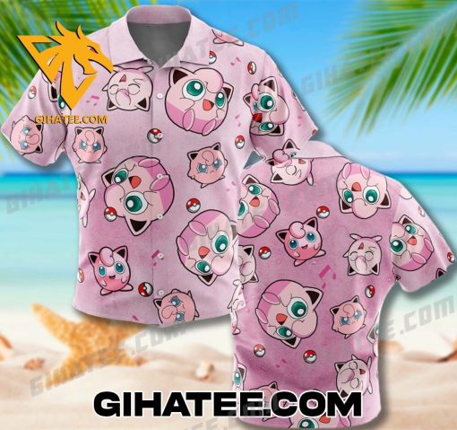 Jigglypuff Pattern Pokemon Ball Hawaiian Shirts And Shorts Matching