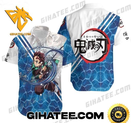 Kimetsu No Yaiba Anime Kamado Tanjiro Anime Hawaiian Shirt Shorts