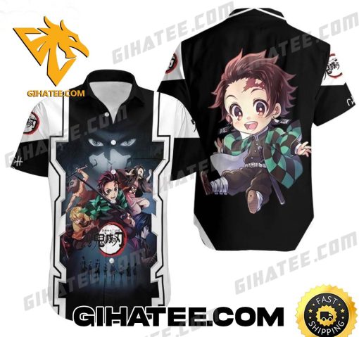 Kimetsu No Yaiba Anime Tanjiro Kamado Anime Short-Sleeve Hawaiian Shirts