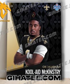 Kool-Aid Mckinstry New Orleans Saints 2024 NFL Draft Poster Canvas