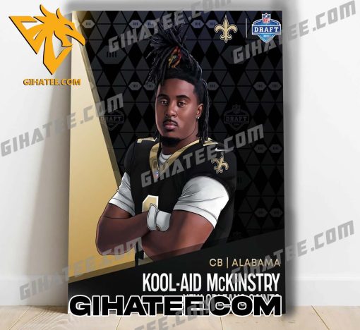 Kool-Aid Mckinstry New Orleans Saints 2024 NFL Draft Poster Canvas