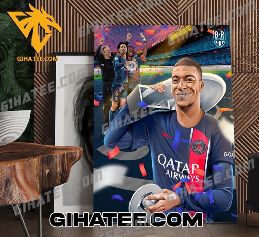 Kylian Mbappe PSG Are Ligue 1 Champions Again 2024 Poster Canvas