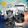 Las Vegas Raiders Mix Tropical Forest Coconut Palm Short-Sleeve Hawaiian Shirts