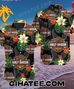 Limited Edition Harley Davidson Tropical Forest Hawaiian Shirt Sets
