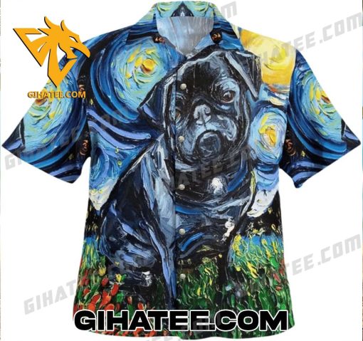 Limited Edition Pug Dog Night Sky Art Hawaiian Shirt Sets