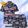 MLB New York Yankees Flamingo Hawaiian Shirt And Shorts Combo