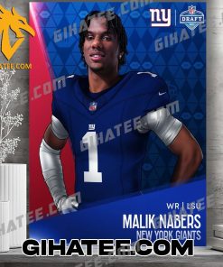 Malik Nabers New York Giants NFL Poster Canvas