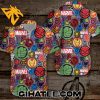 Marvel Characters Symbols Aloha Summer Short-Sleeve Hawaiian Shirts