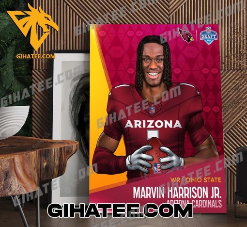 Marvin Harrison Jr Arizona Cardinals 2024 NFL Draft Poster Canvas