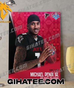 Michael Penix Jr Atlanta Falcons 2024 NFL Draft Poster Canvas