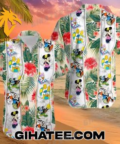 Mickey and Friends Floral Disney Characters Hawaiian Shirt And Beach Shorts