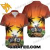 Motorcycles Harley Davidson X Sunset Coconut Hawaiian Shirt and Shorts Sets Gift For True Fans