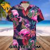 New Design Flamingo Pink Tropical Leaf Hawaiian Shirts And Shorts Matching