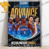 Oklahoma City Thunder Advance Western Conference Semifinals NBA Playoffs 2024 Poster Canvas