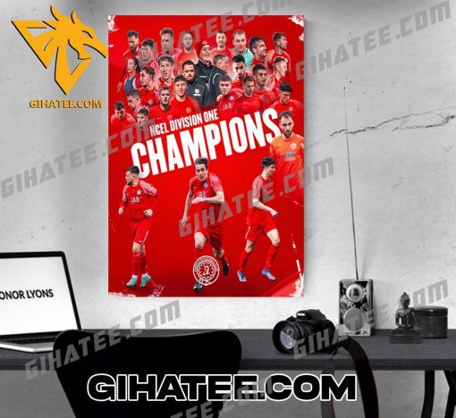 Parkgate Football NCEL Division One Champions 2024 Poster Canvas