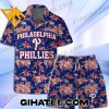 Philadelphia Phillies MLB Tropical Forest Flamingo Hawaiian Shirt And Shorts Set