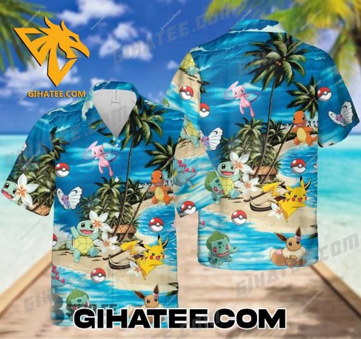 Pikachu And Friends Summer Beach Tropical Aloha Pokemons Hawaiian Shirt