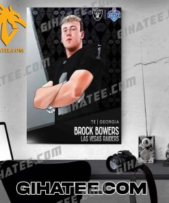 Quality 2024 NFL Draft Te Georgia Brock Bowers Las Vegas Raiders Poster Canvas