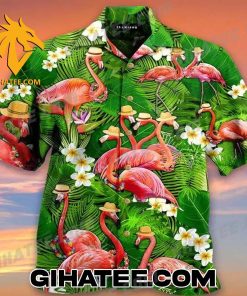 Quality Tropical Forest Flamingo Hawaiian Shirt And Shorts